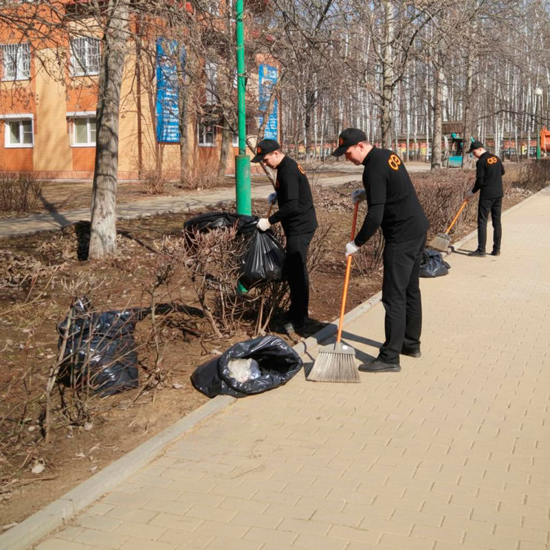 Уборка листьев в Кондопоге